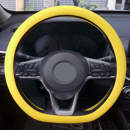 Car Silicone Steering Wheel Cover Elastic Non-Slip Cover For 36-40cm