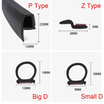Car Door Rubber Seal Strip for Noise and Weather Protection