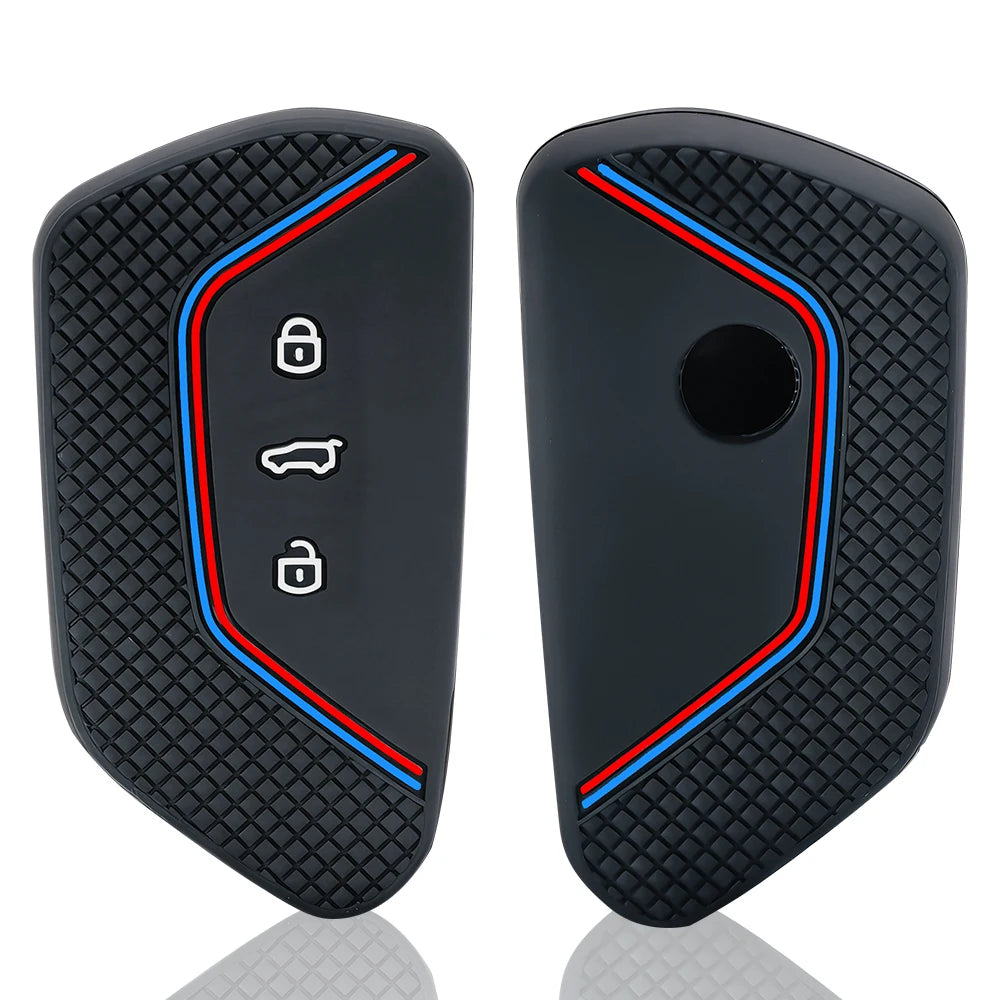Silicone Car Key Fob Chain Case Cover For Vw Golf 8 Id.3 Id.4 Id.7 Id.buzz
