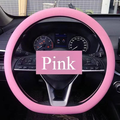 Car Silicone Steering Wheel Cover Elastic Non-Slip Cover For 36-40cm