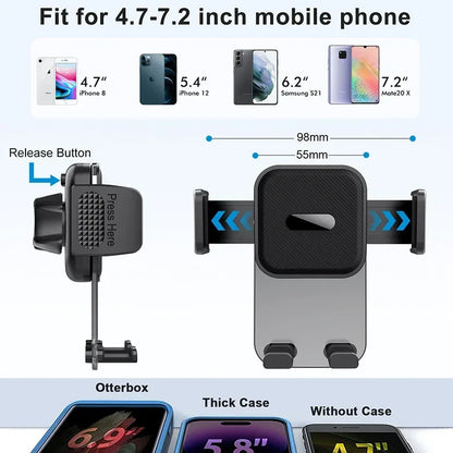 Car Phone Holder Vent - Air Cell Mount Acrylic Hands Free Automobile Cradle