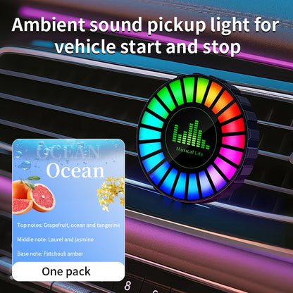 Car USB 5V Interior Air Outlet Aromatherapy Round Pickup Lamp RGB Colorful