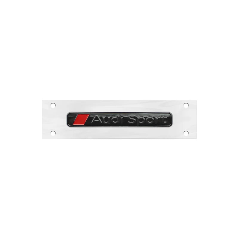 4 Ring Logo ABS Black Car Hood Front Grille Emblem Rear Trunk Badge Sticker