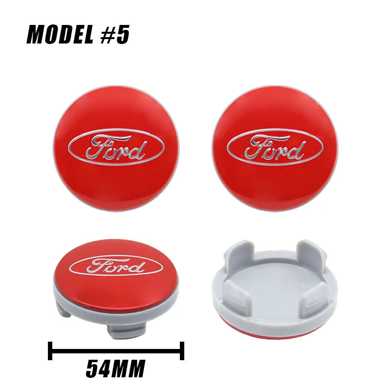 4Pcs 56mm 60mm 54mm Car Wheel Center Hub Cap Rim Cover Stickers For Ford