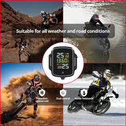Motorbike TPMS With QC 3.0 Fast Charging USB Output Motorcycle Tire