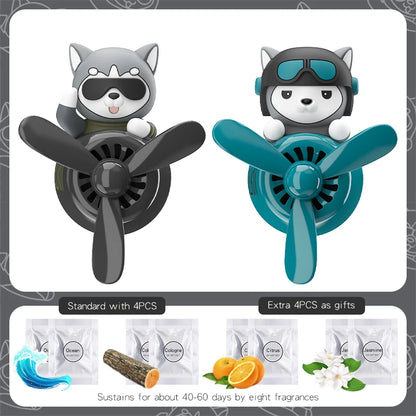 Rotating pilot bear ornaments outlet car air freshener vent clip perfume