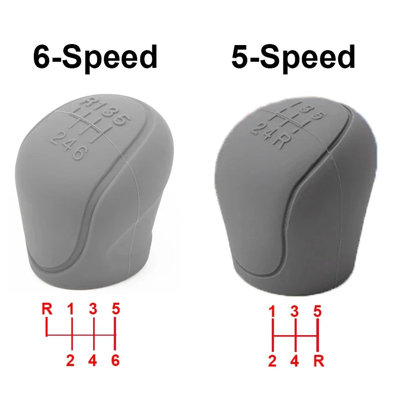Manual 5 / 6 Speed Car Silicone Gear Shift Knob Cover Gear Shift Non-Slip