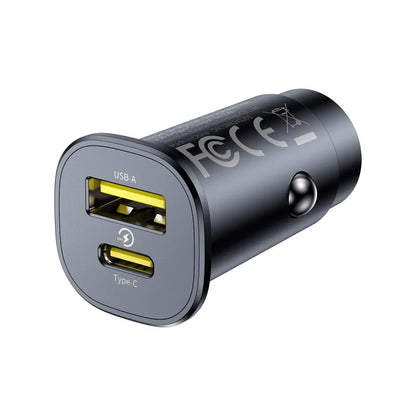 Baseus 30W Car Charger Fast Charging Dual Port USB Type-C PD QC FCP AFC For