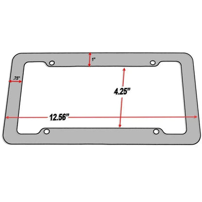 Black Carbon Fiber Pattern Plastic License Plate Frame Fiber Black Aluminum