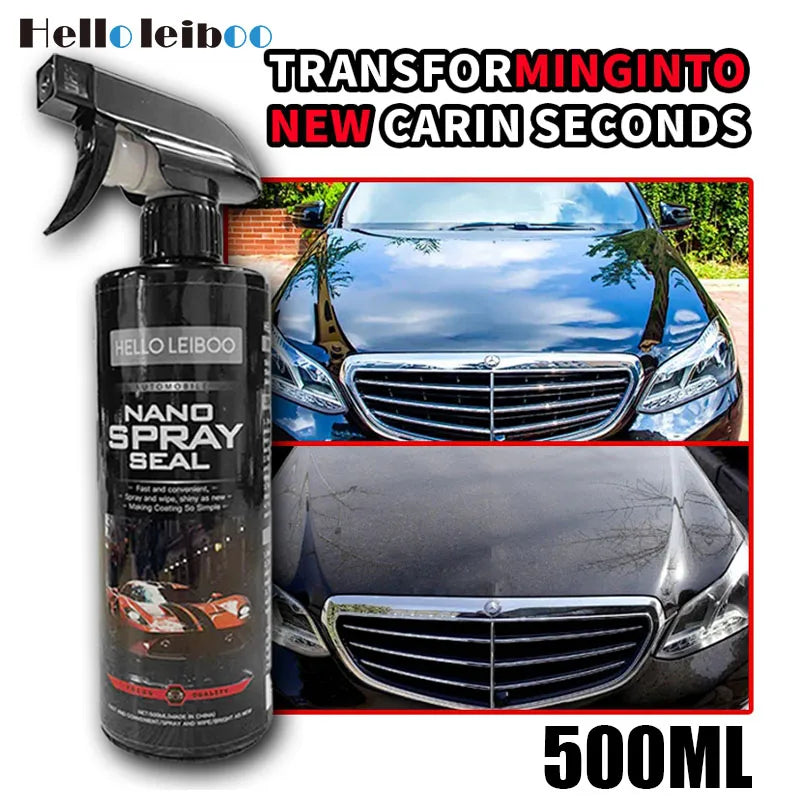 LEIBOO 10H Car Coating 500ML Nano Liquid Glass Plated Crystal Hydrophobic