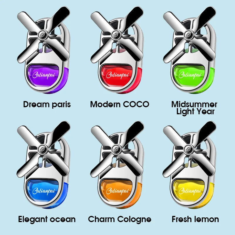 Car Aromatherapy Air Freshener Rotating Propeller Vent Fragrance