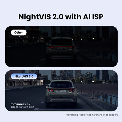 DDPAI Z50 Pro Dash Cam 4K Car DVR 3"IPS Screen 5GHz WiFi GPS ADAS 24H