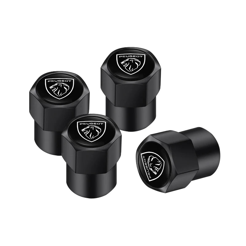 4Pcs Peugeot Logo Car Tyre Valve Cap Auto Wheel For Peugeot 208 308 206 307
