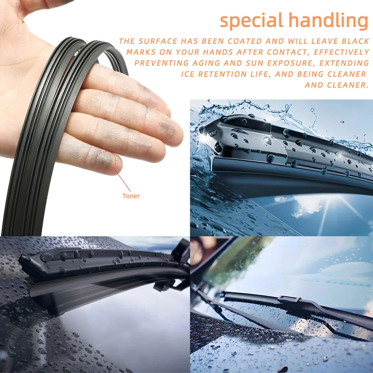 Car Windshield Rubber Strip Wiper 6mm Car Wiper Blade 14' 16' 17' 18' 19'