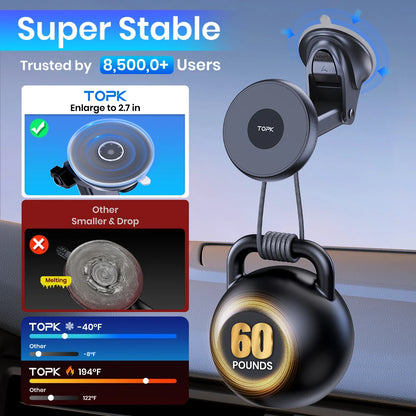 TOPK MagSafe Hook Car Phone Holder