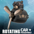 Rotating propeller airplane cool fun pilot bear car air freshener vent clip