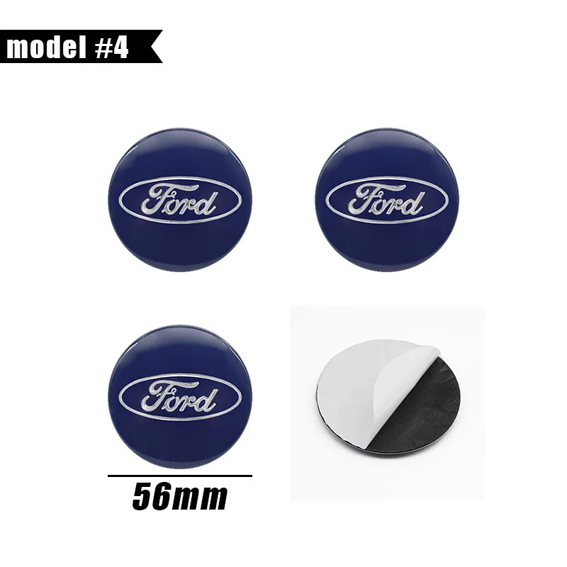 4Pcs 56mm 60mm 54mm Car Wheel Center Hub Cap Rim Cover Stickers For Ford