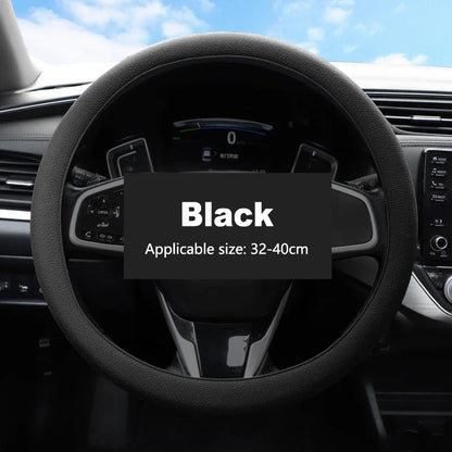 Car Silicone Steering Wheel Cover Elastic Non-Slip Cover For 36-40cm