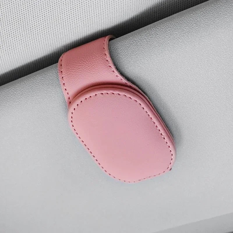 Car Glasses Case Sunglasses Clip Card Ticket Holder Stand Fastener Pen
