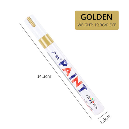 1pcs White Waterproof Cars Wheel Tire Oily Mark Pen Auto Rubber Tyre Paint