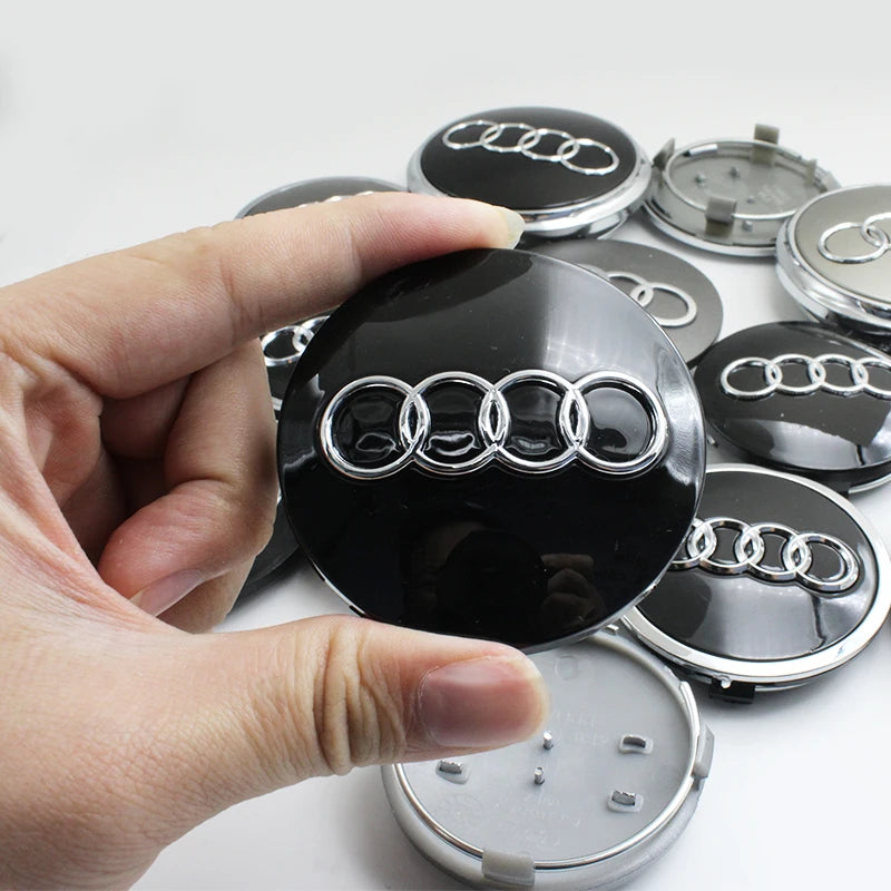 4PCS 60mm 61mm 68mm 69mm 77mm Car Wheel Center Cap Hub Cover Badge For Audi