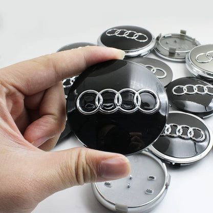 4PCS 60mm 61mm 68mm 69mm 77mm Car Wheel Center Cap Hub Cover Badge For Audi
