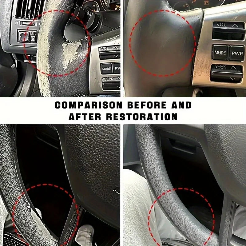 Car Plastic & Leather Restoring Wax with Gloss Finish