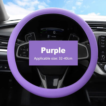 Car Silicone Steering Wheel Cover Elastic Non-Slip Cover For 36-40cm