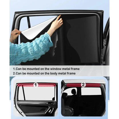 Magnetic Window Shades 2pcs Set for Cars Heat Reduction Privacy Protection