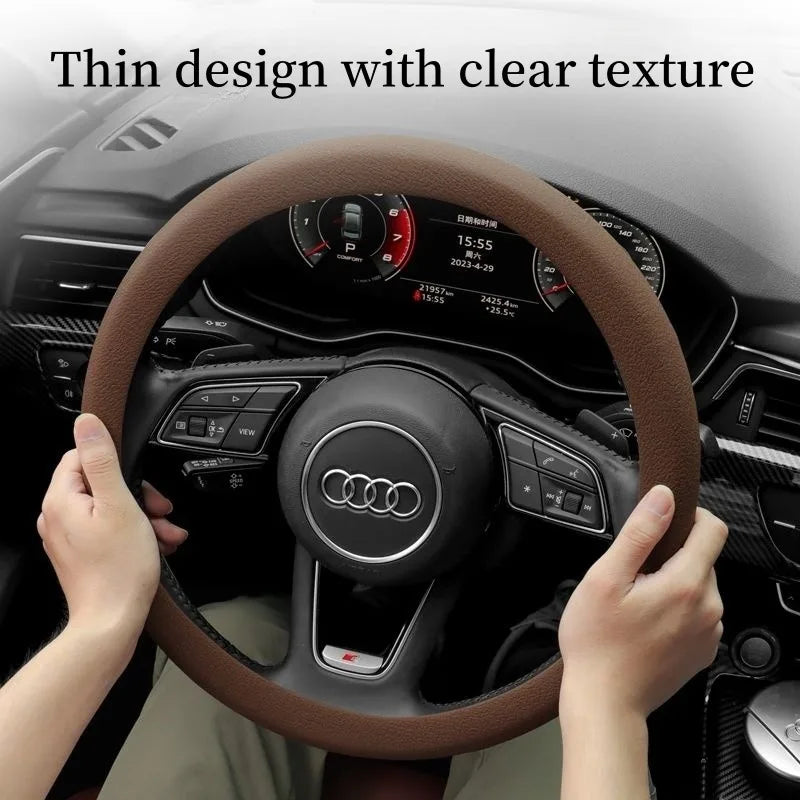 Car Silicone Steering Wheel Cover Elastic Non-Slip Cover For 36-40cm