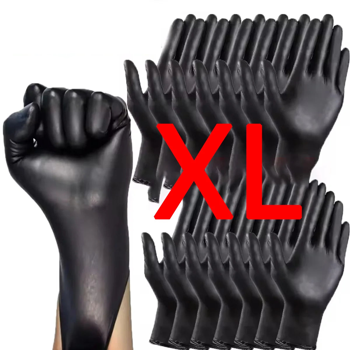 10/20/50/100PCS Bagged Disposable Gloves Black Disposable Gloves Household