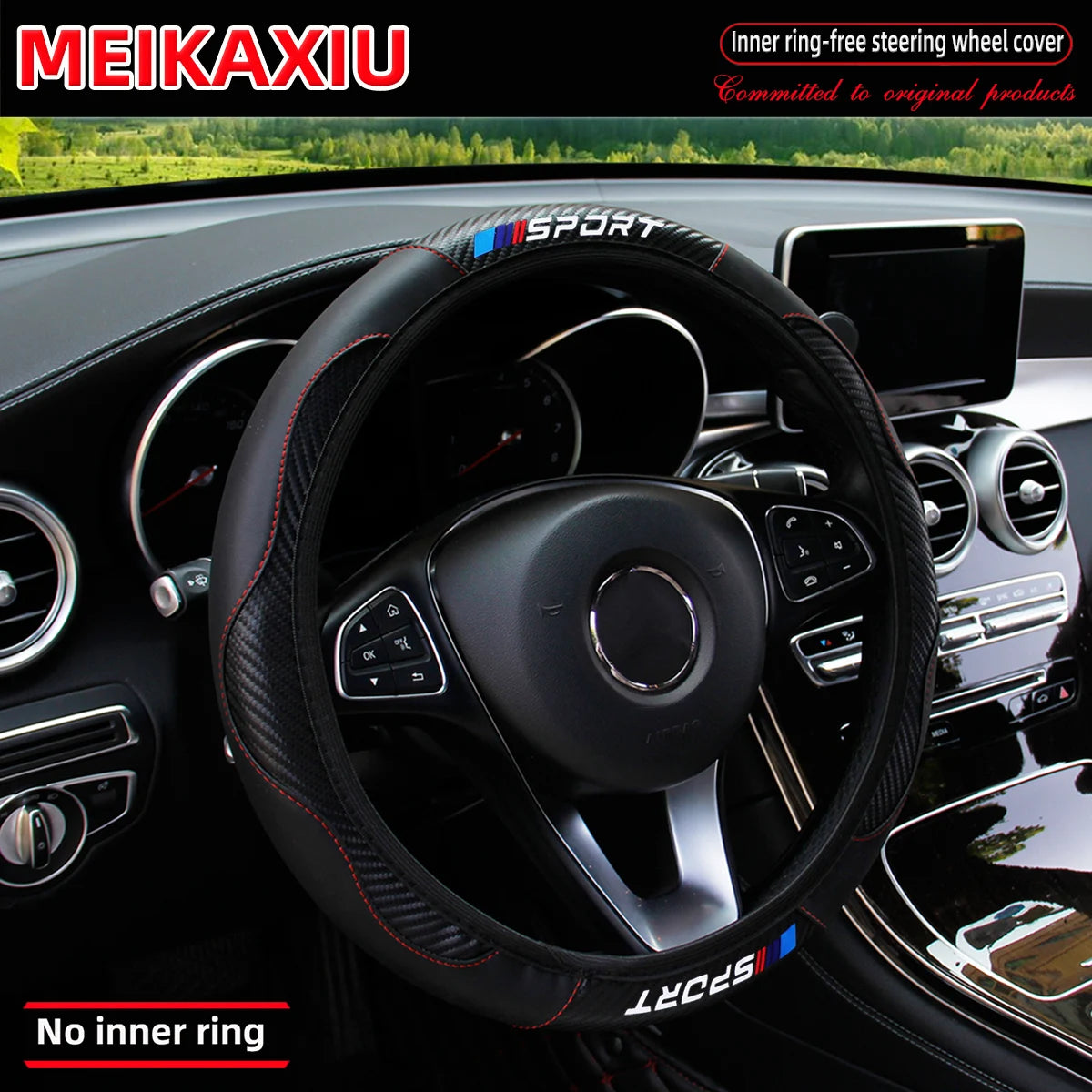 All-Season SPORT Carbon Fiber Steering Wheel Cover (without inner ring) is