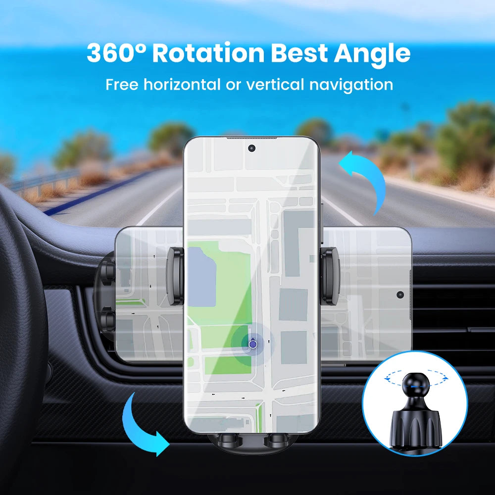 TOPK 360° Air Vent Car Phone Holder with Metal Clip