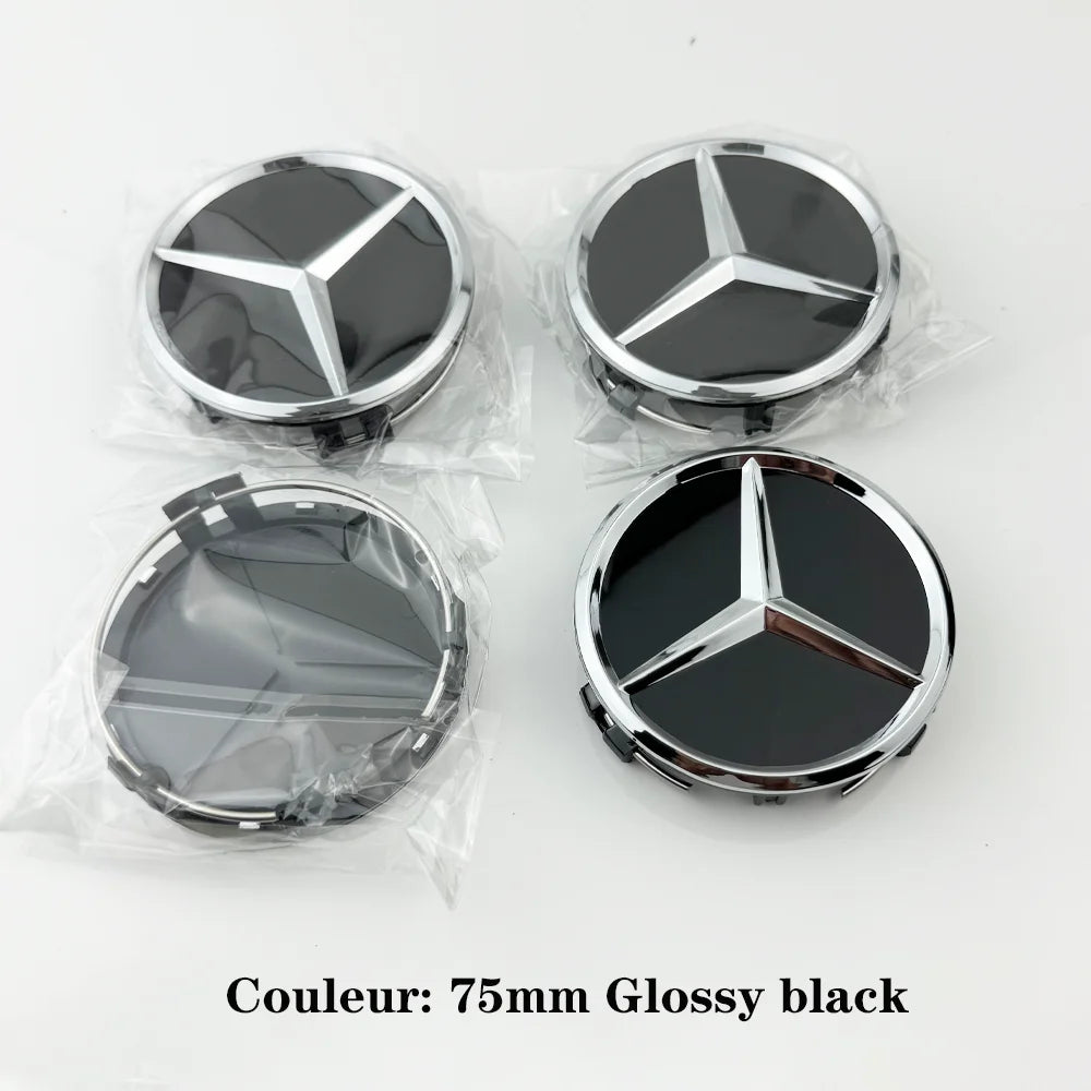 Emblem Logo Car Wheel Center Cap 4Pcs75mm Hub Cover Badge For Mercedes Benz