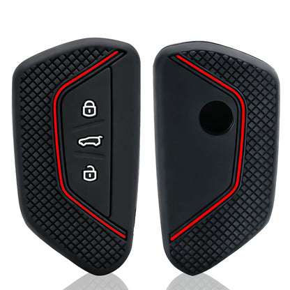Silicone Car Key Fob Chain Case Cover For Vw Golf 8 Id.3 Id.4 Id.7 Id.buzz