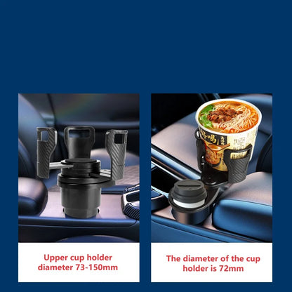 Rotating Car Center Console Beverage Rack Car Cup Holder Double-Layer
