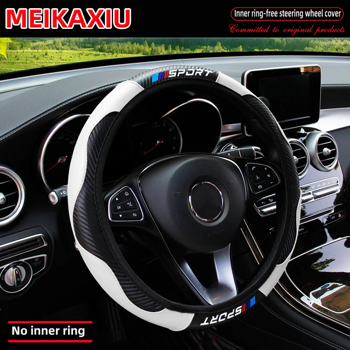 All-Season SPORT Carbon Fiber Steering Wheel Cover (without inner ring) is