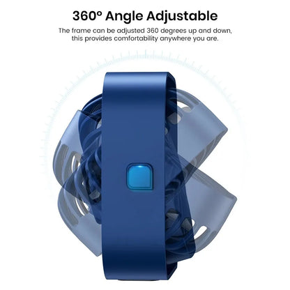 TOPK Mini Portable Fan USB Desk Fan Table Quiet 3 Speed Wind Personal Fan