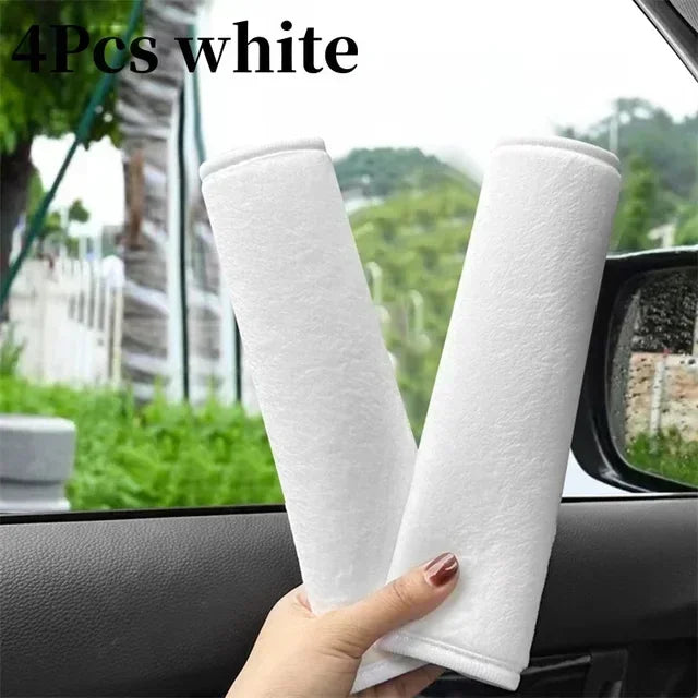 1/2/4pcs Car Seat Belt Shoulder Pad Cover Comfort Protector For Adults