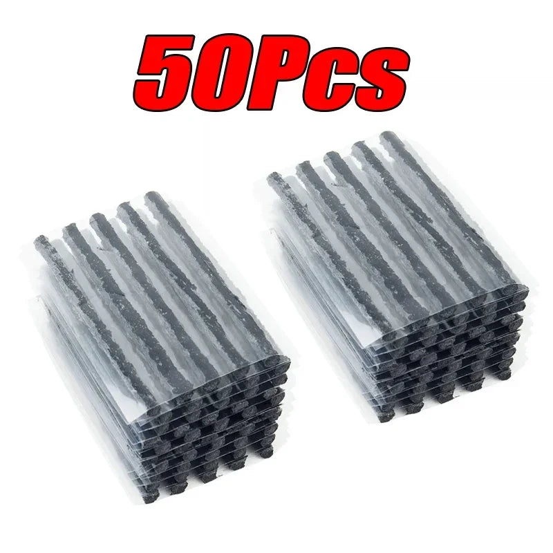 5-50Pcs Car Tire Repair Tool Kit with Rubber Strip Tubeless Tyre Puncture