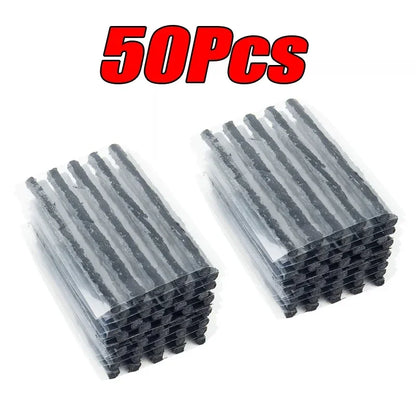 5-50Pcs Car Tire Repair Tool Kit with Rubber Strip Tubeless Tyre Puncture