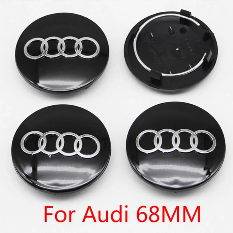 4PCS 60mm 61mm 68mm 69mm 77mm Car Wheel Center Cap Hub Cover Badge For Audi
