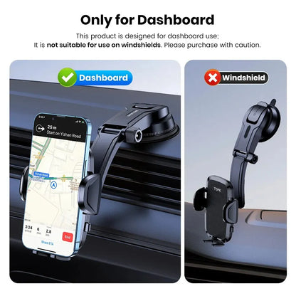 TOPK Car Phone Holder Mount 2-In-1 Handsfree Stand Dashboard Air Vent