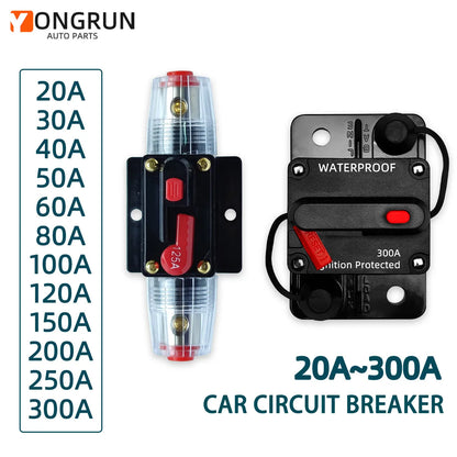 12v-48v Circuit Breaker 30a To 300a Power Protection Fuse Manual Reset