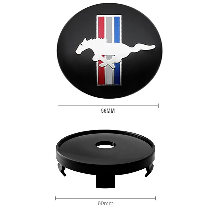 4Pcs 56mm 60mm 54mm Car Wheel Center Hub Cap Rim Cover Stickers For Ford