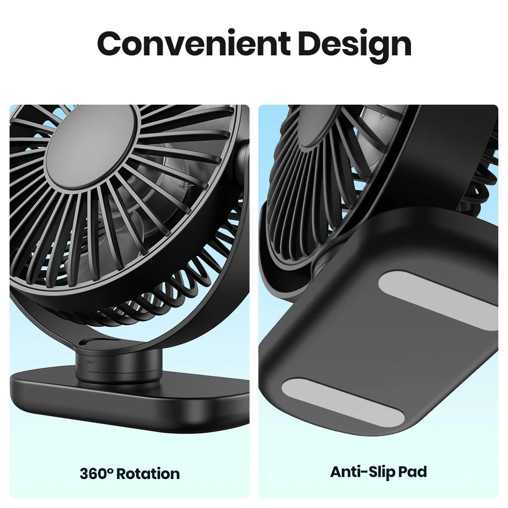 TOPK K60C 5000mAh Portable Mini Fan
