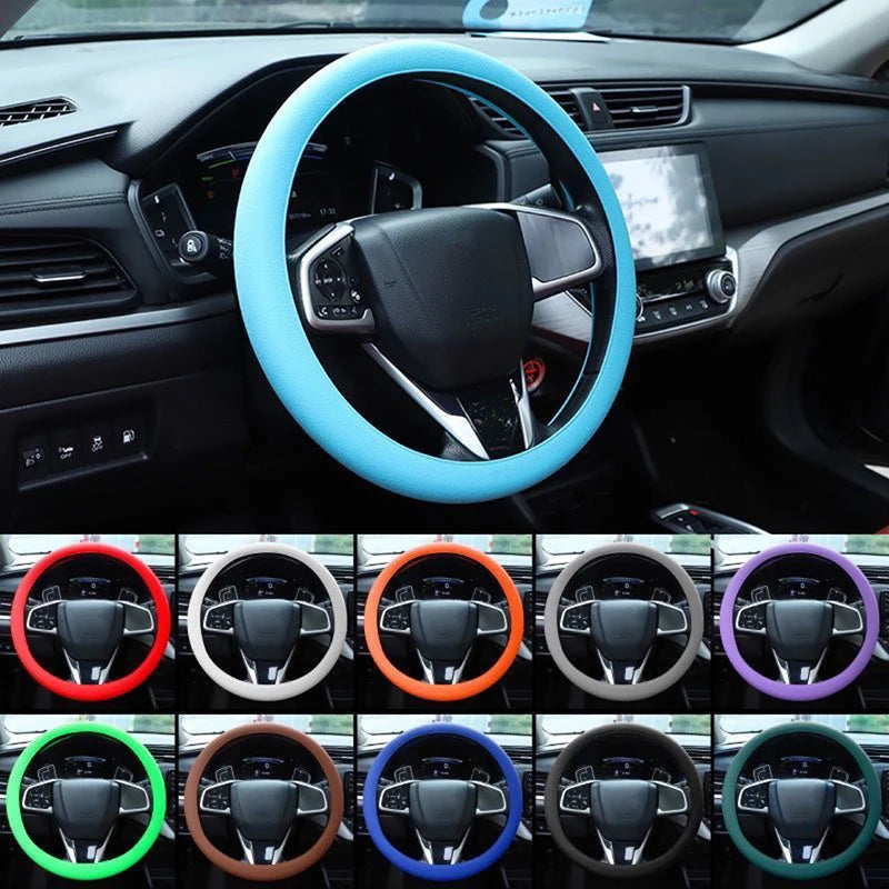 Car Steering Wheel Cover Anti-slip Protective Cover Soft And Odorless