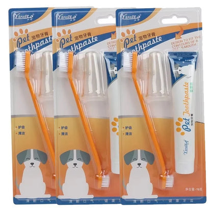 Pet Cleaning Tools Kit Dog Gum Care Products Kit Reduces Plaque & Tartar