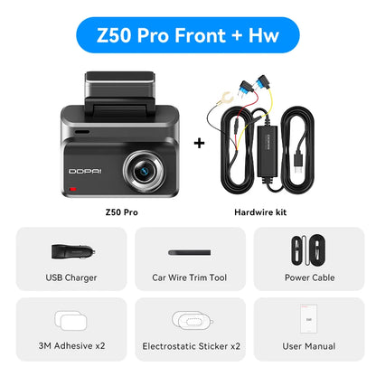 DDPAI Z50 Pro Dash Cam 4K Car DVR 3"IPS Screen 5GHz WiFi GPS ADAS 24H