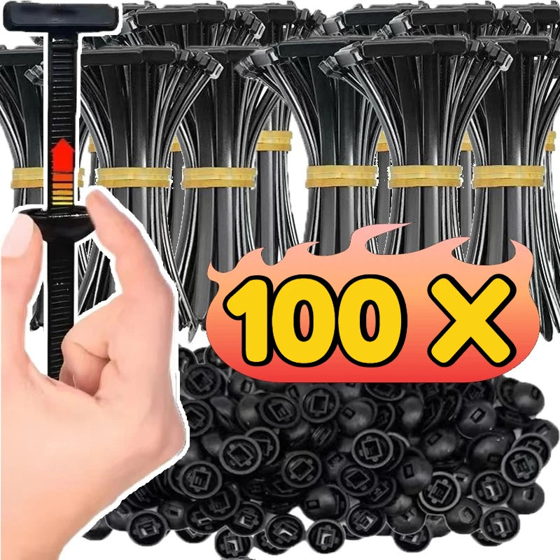 Cable Ties Buckle Auto Fastener Screw Replacement Clip Car Fenders Trunk